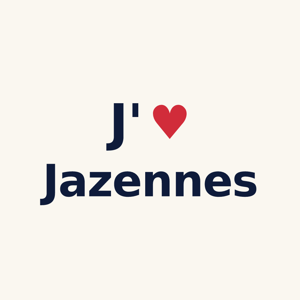 Tasse personnalisée Jazennes — design J'aime Jazennes