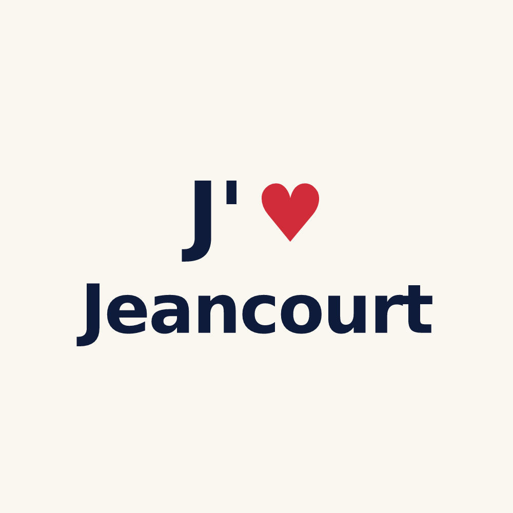 Tasse personnalisée Jeancourt — design J'aime Jeancourt