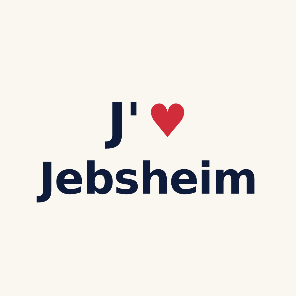 Tasse personnalisée Jebsheim — design J'aime Jebsheim