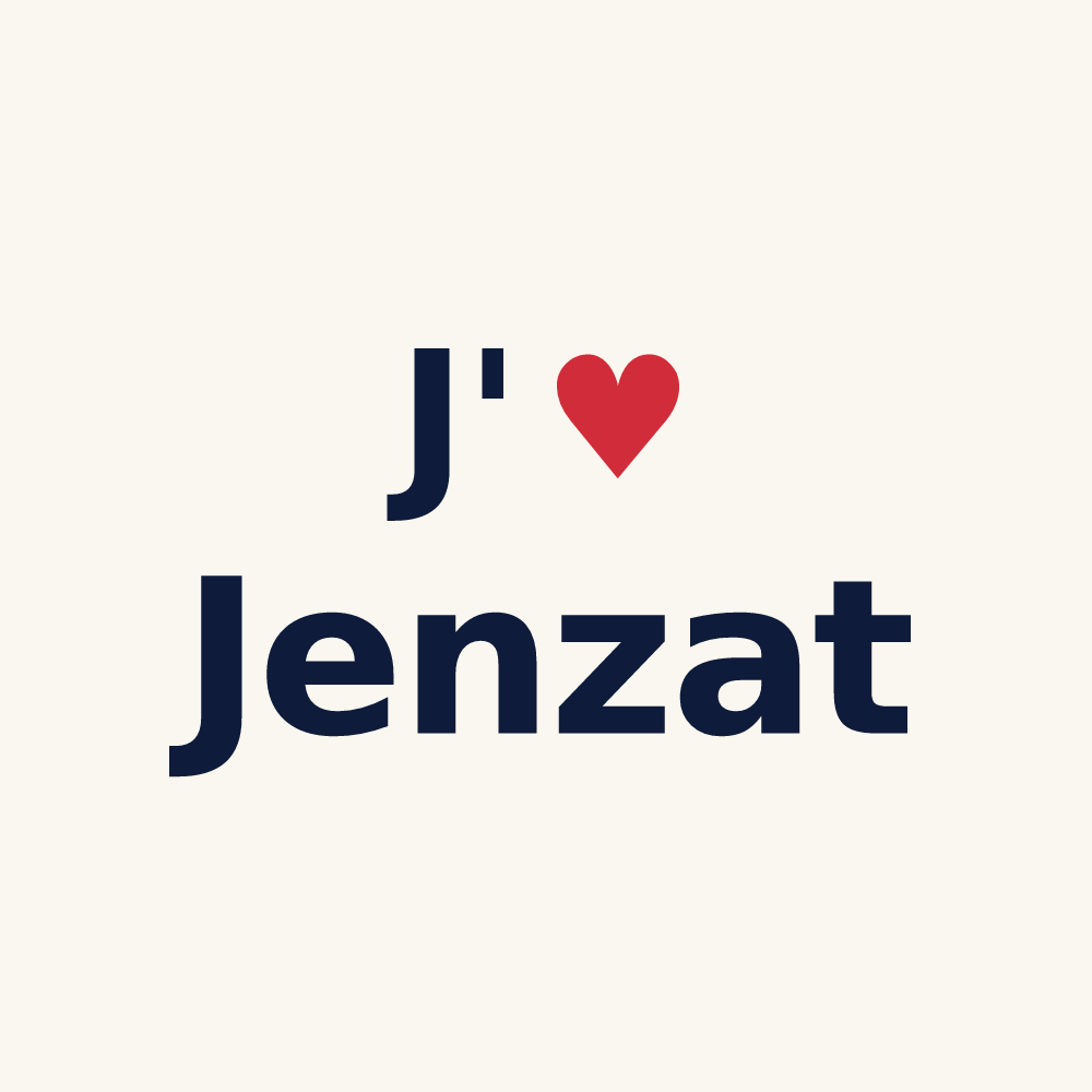 Tasse personnalisée Jenzat — design J'aime Jenzat