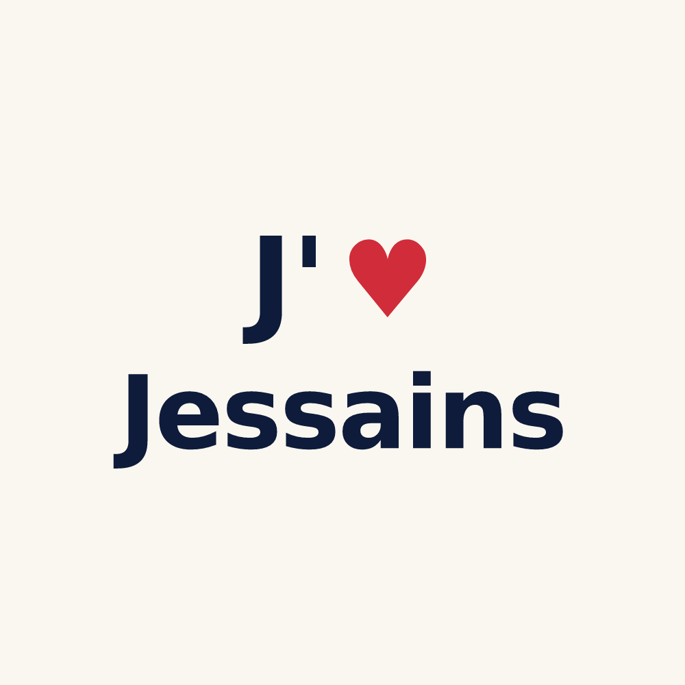 Tasse personnalisée Jessains — design J'aime Jessains