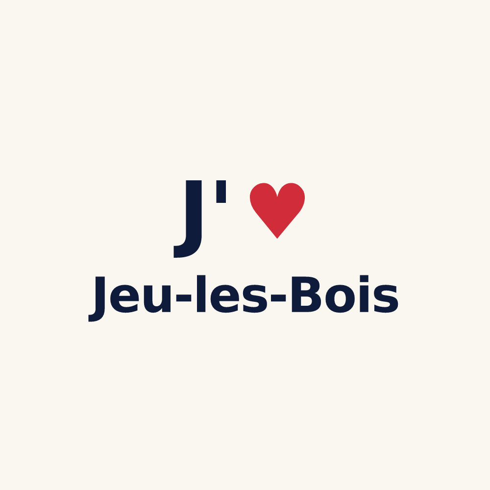 Tasse personnalisée Jeu-les-Bois — design J'aime Jeu-les-Bois