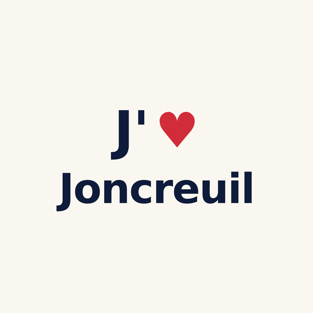 Tasse personnalisée Joncreuil — design « J'aime Joncreuil » imprimé sur la tasse