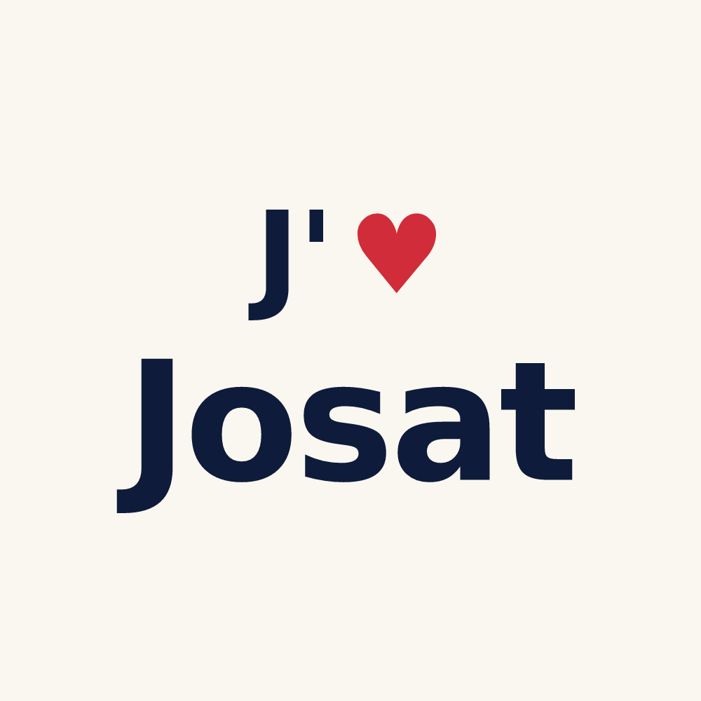 Tasse personnalisée Josat — design J'aime Josat