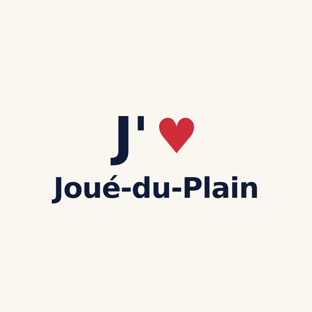 Tasse personnalisée Joué-du-Plain — design J'aime Joué-du-Plain