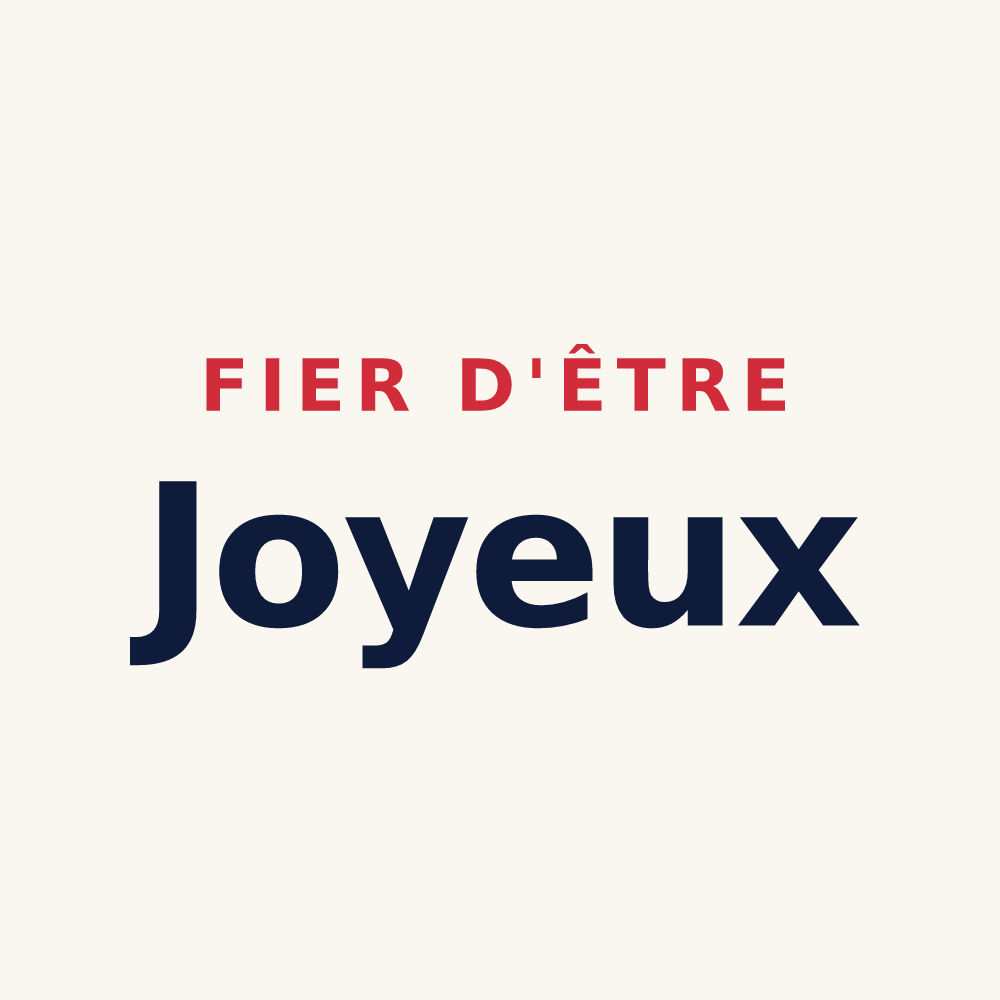 Tasse « Fier d'être Joyeux » — design pour Joué-l'Abbé