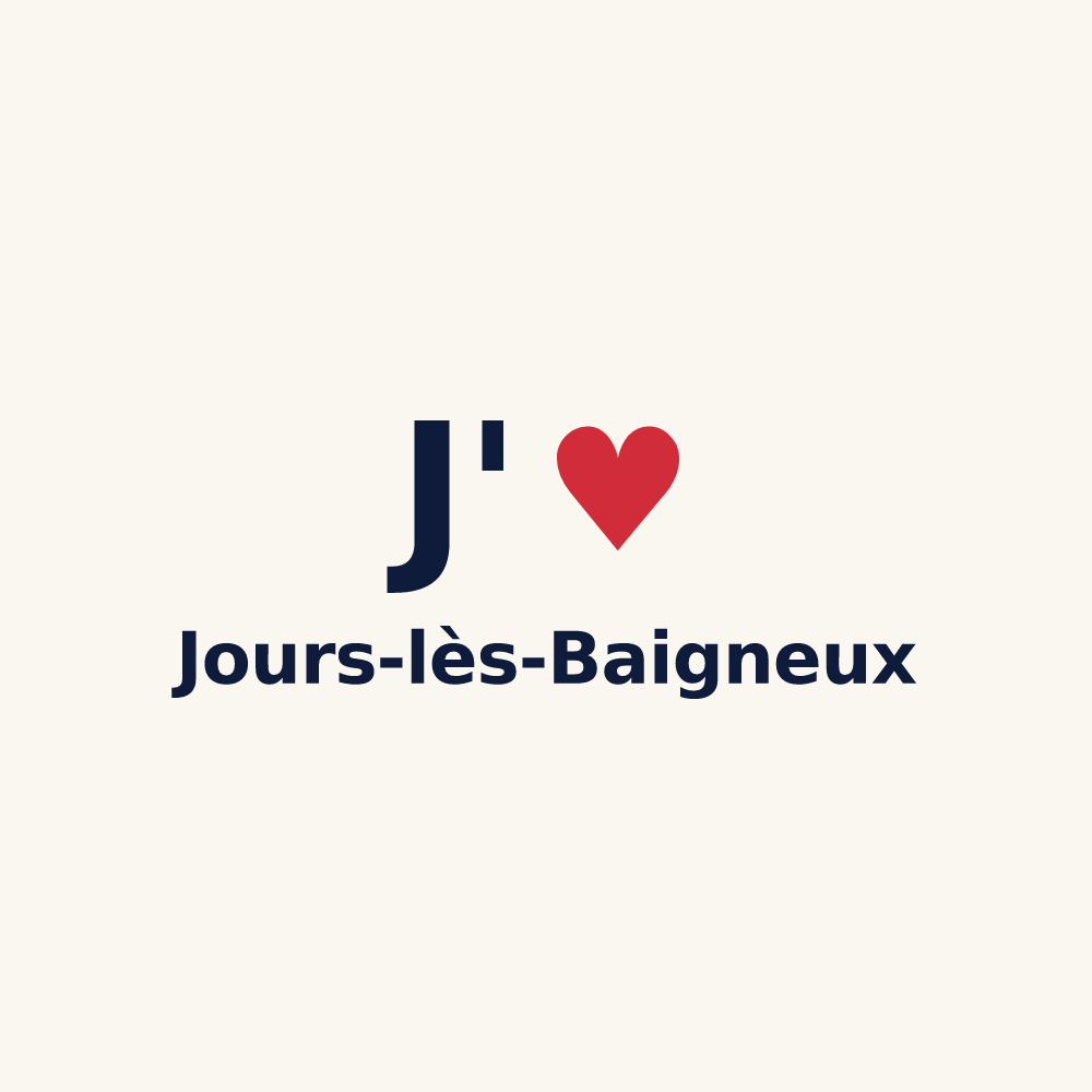 Tasse personnalisée Jours-lès-Baigneux — design J'aime Jours-lès-Baigneux