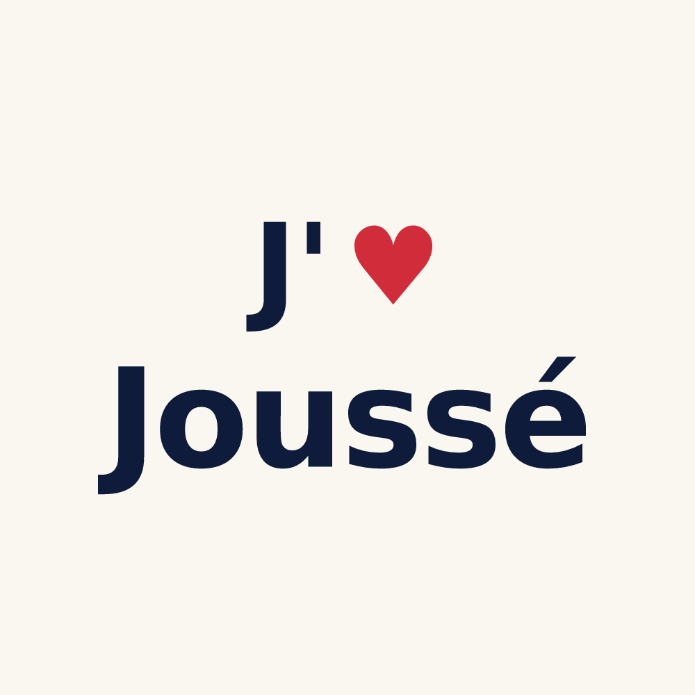 Tasse personnalisée Joussé — design « J'aime Joussé » imprimé sur la tasse