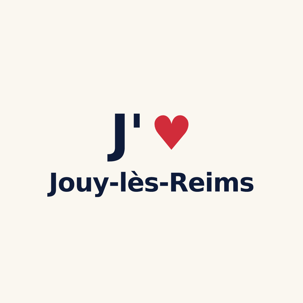 Tasse personnalisée Jouy-lès-Reims — design J'aime Jouy-lès-Reims