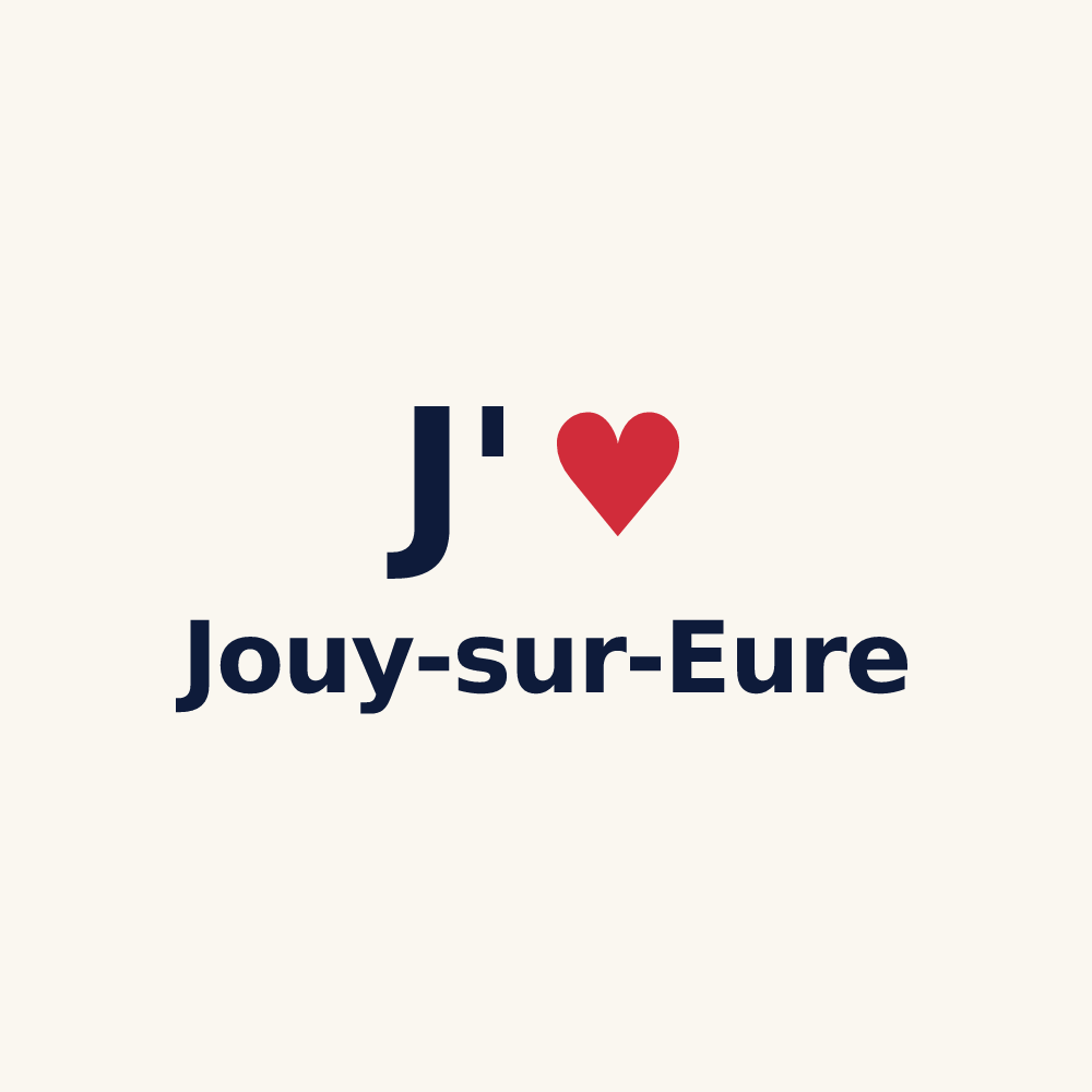 Tasse personnalisée Jouy-sur-Eure — design J'aime Jouy-sur-Eure
