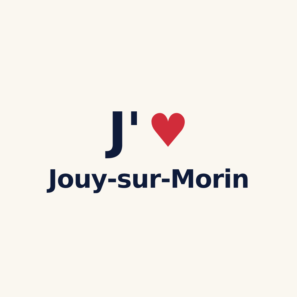 Tasse personnalisée Jouy-sur-Morin — design J'aime Jouy-sur-Morin