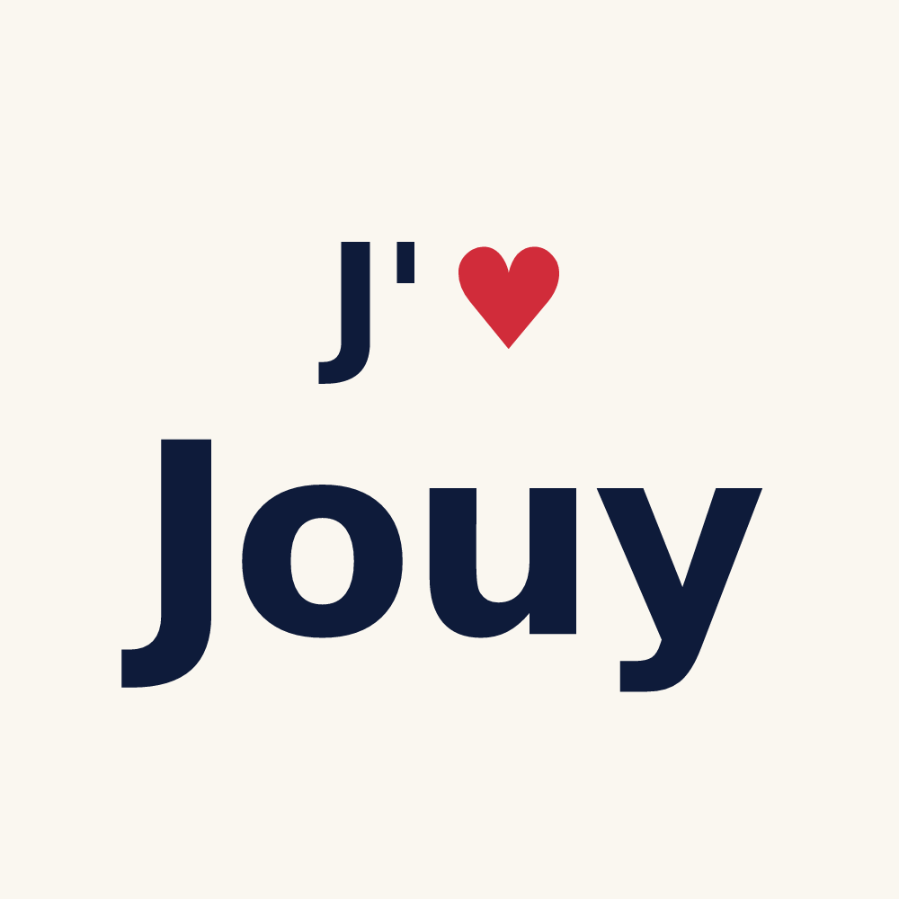 Tasse personnalisée Jouy — design « J'aime Jouy » imprimé sur la tasse