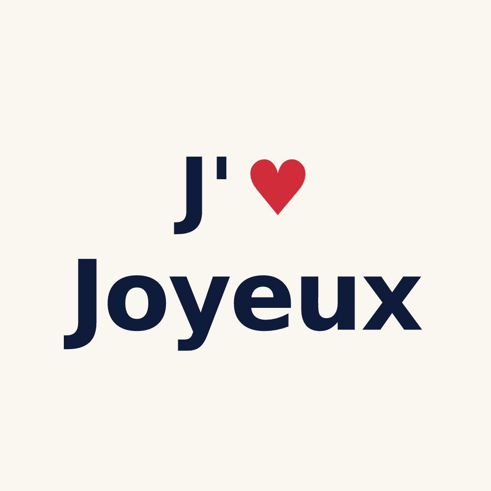 Tasse personnalisée Joyeux — design J'aime Joyeux