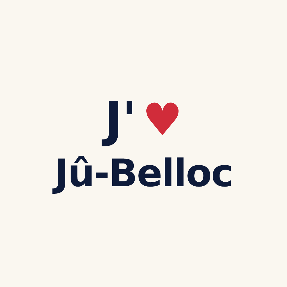 Tasse personnalisée Jû-Belloc — design J'aime Jû-Belloc