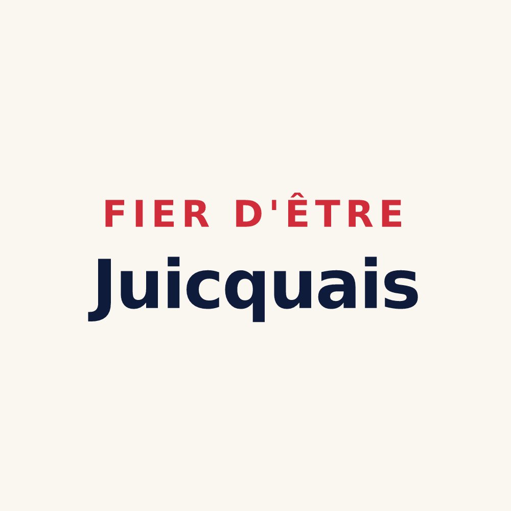 Tasse « Fier d'être Juicquais » — design pour Juicq