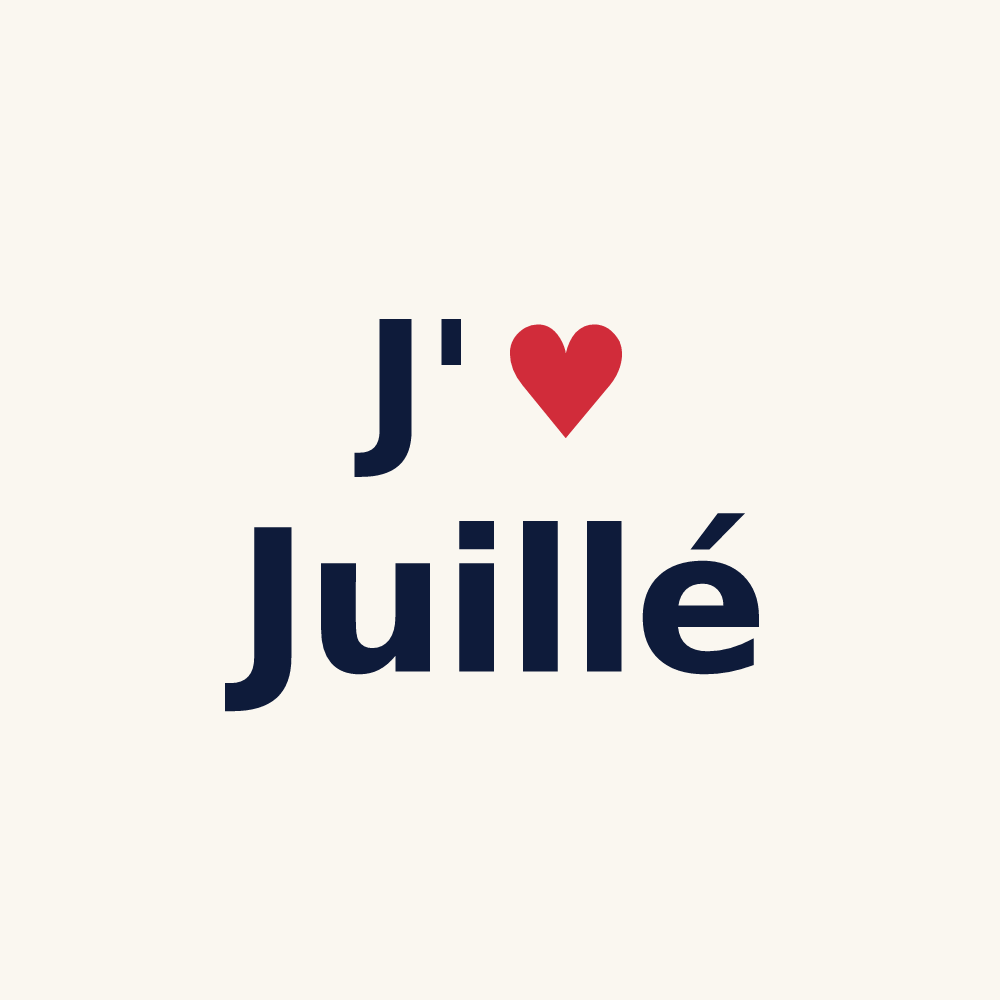 Tasse personnalisée Juillé — design J'aime Juillé