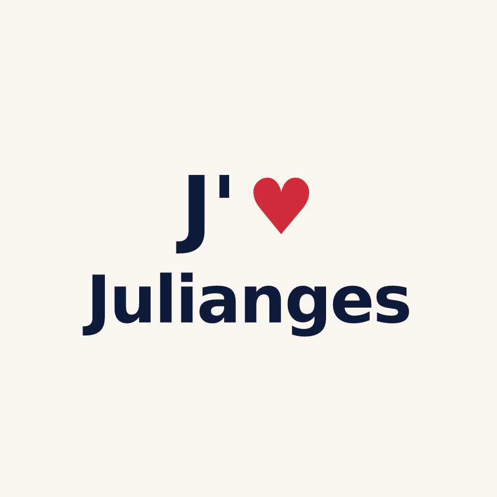 Tasse personnalisée Julianges — design J'aime Julianges