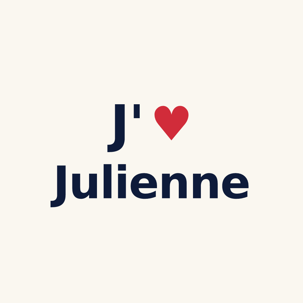 Tasse personnalisée Julienne — design J'aime Julienne