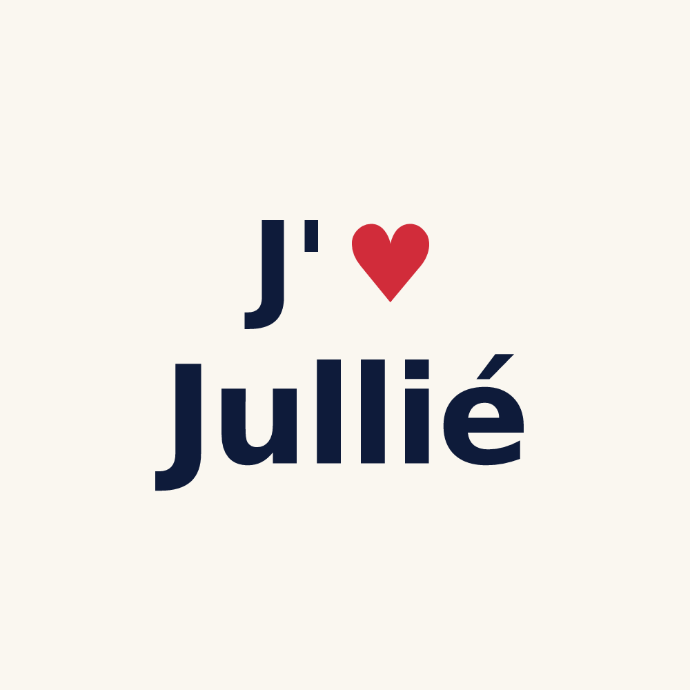 Tasse personnalisée Jullié — design J'aime Jullié