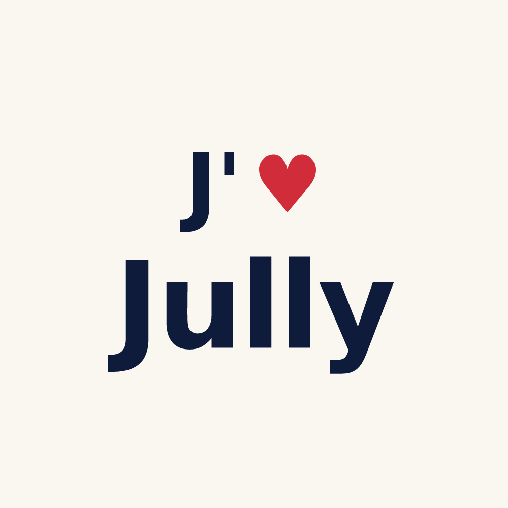 Tasse personnalisée Jully — design « J'aime Jully » imprimé sur la tasse