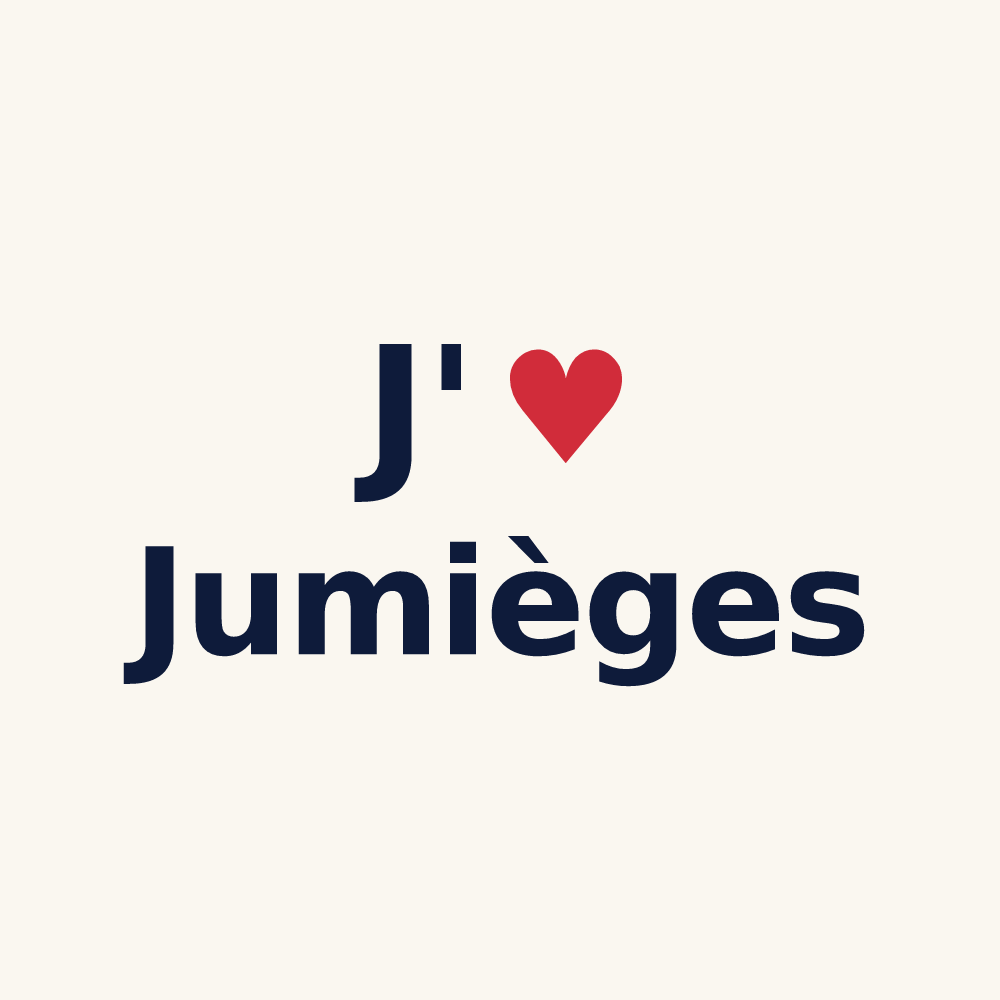 Tasse personnalisée Jumièges — design J'aime Jumièges