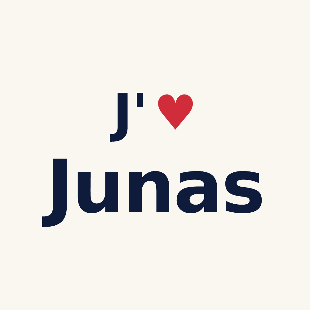Tasse personnalisée Junas — design J'aime Junas