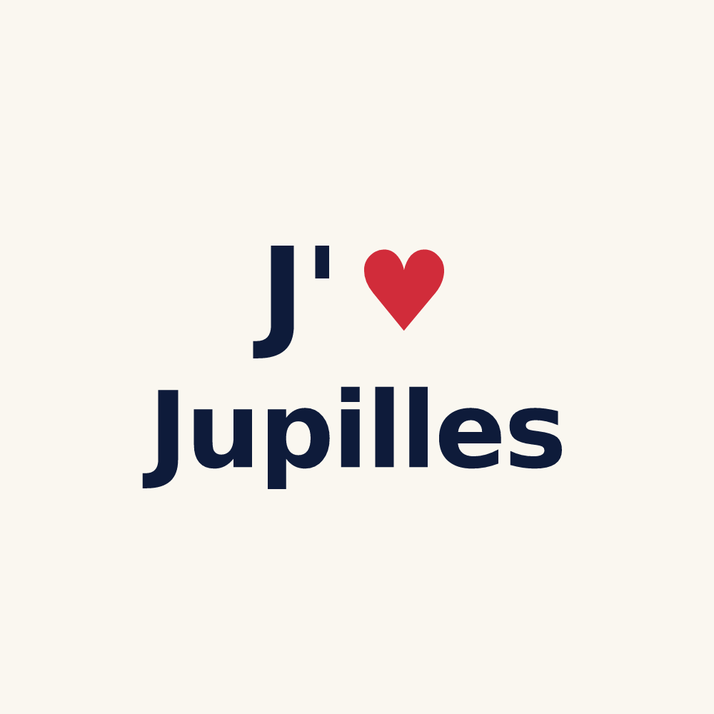 Tasse personnalisée Jupilles — design « J'aime Jupilles » imprimé sur la tasse
