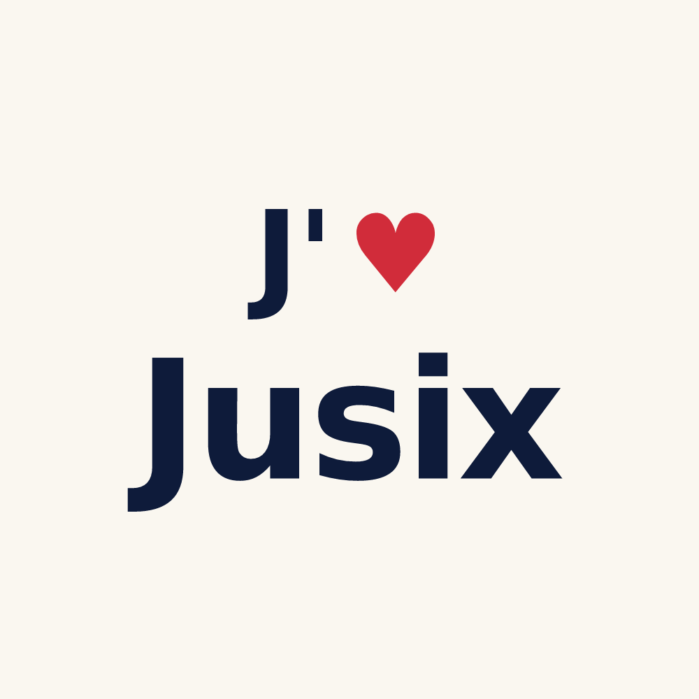 Tasse personnalisée Jusix — design J'aime Jusix