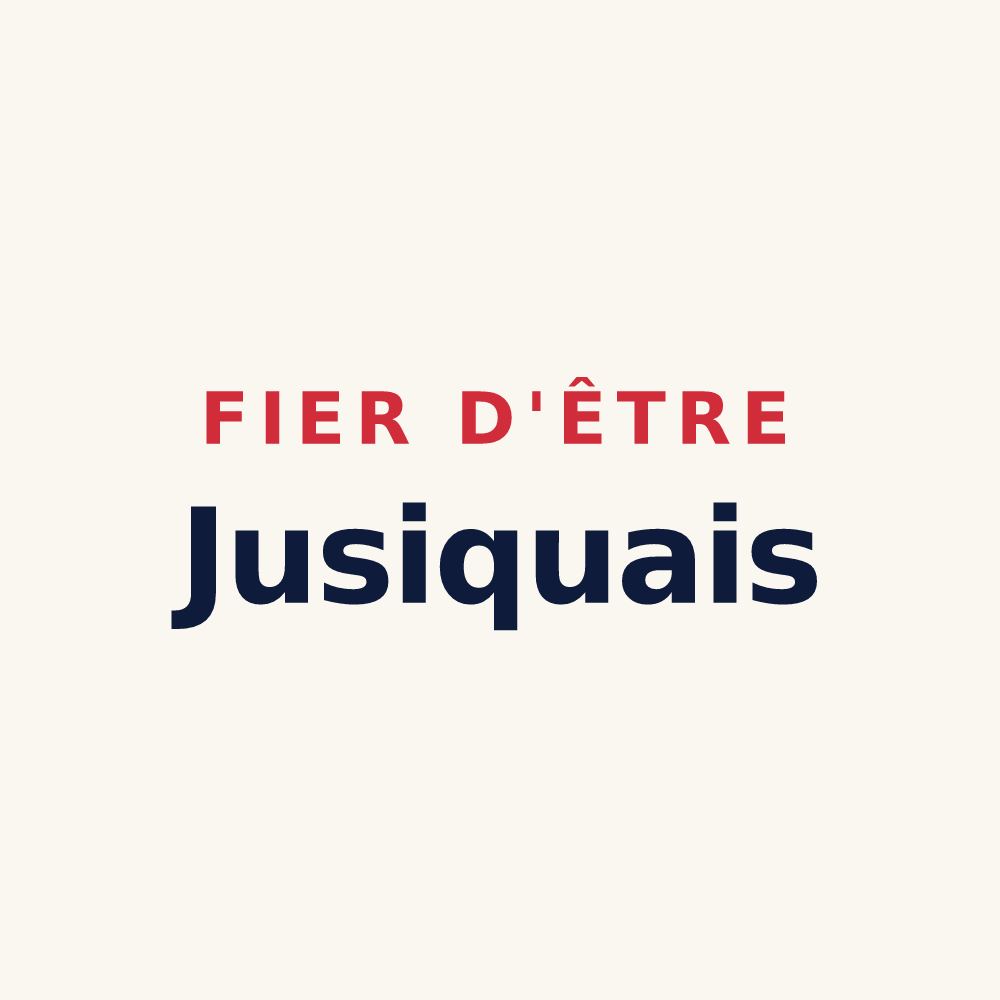 Tasse « Fier d'être Jusiquais » — design pour Jusix