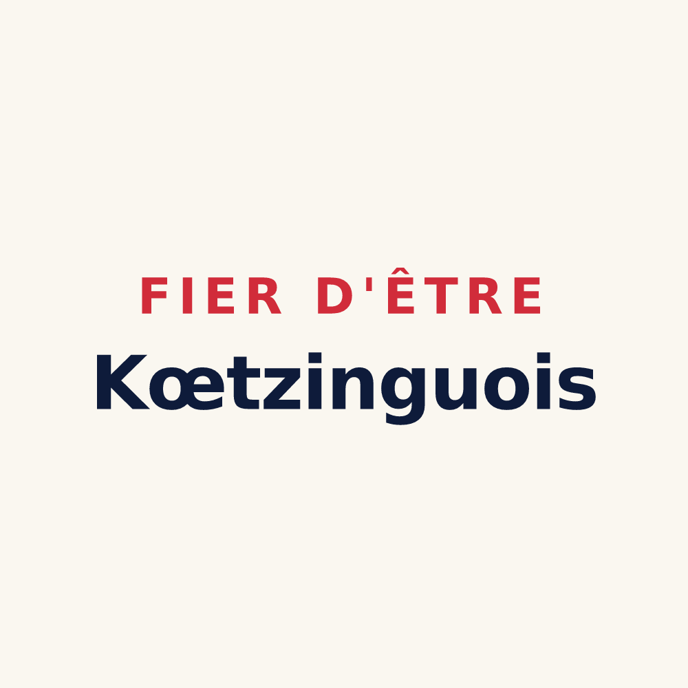 Tasse « Fier d'être Kœtzinguois » — design pour Kœtzingue