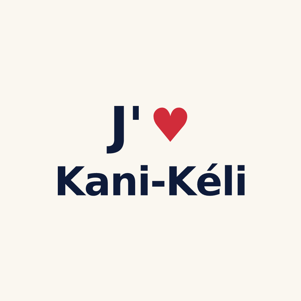 Tasse personnalisée Kani-Kéli — design J'aime Kani-Kéli