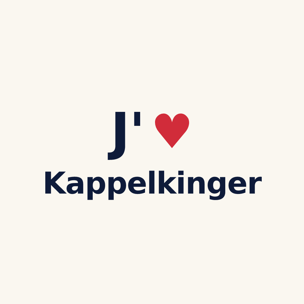 Tasse personnalisée Kappelkinger — design J'aime Kappelkinger