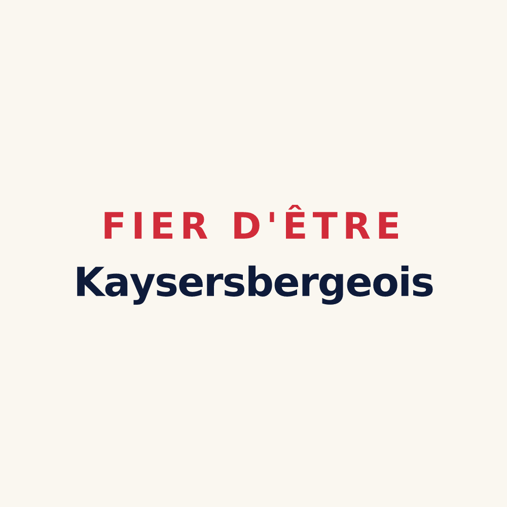 Tasse « Fier d'être Kaysersbergeois » — design pour Kaysersberg Vignoble