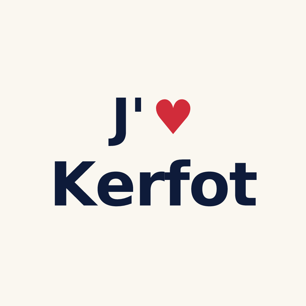 Tasse personnalisée Kerfot — design J'aime Kerfot