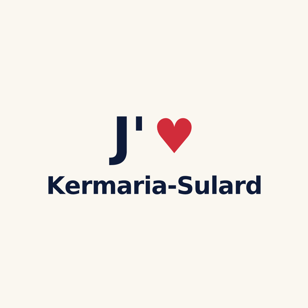 Tasse personnalisée Kermaria-Sulard — design « J'aime Kermaria-Sulard » imprimé sur la tasse