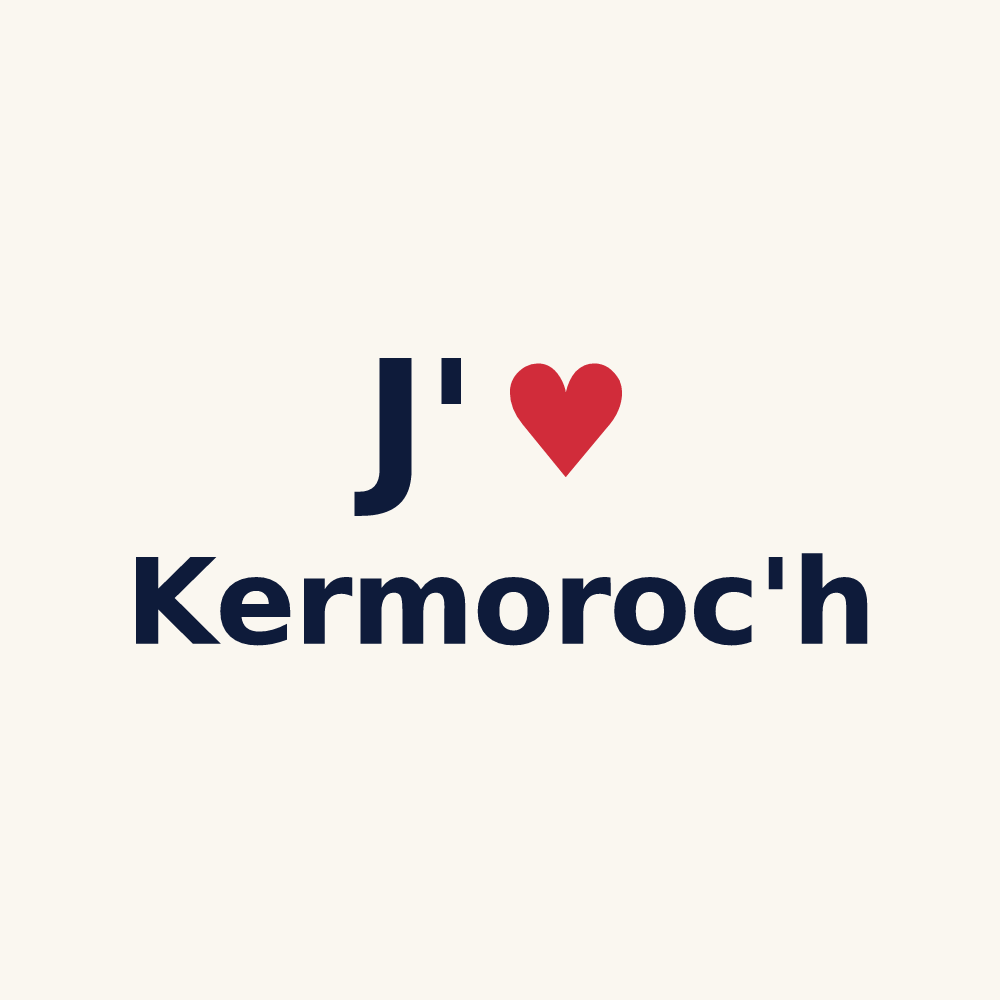Tasse personnalisée Kermoroc'h — design J'aime Kermoroc'h