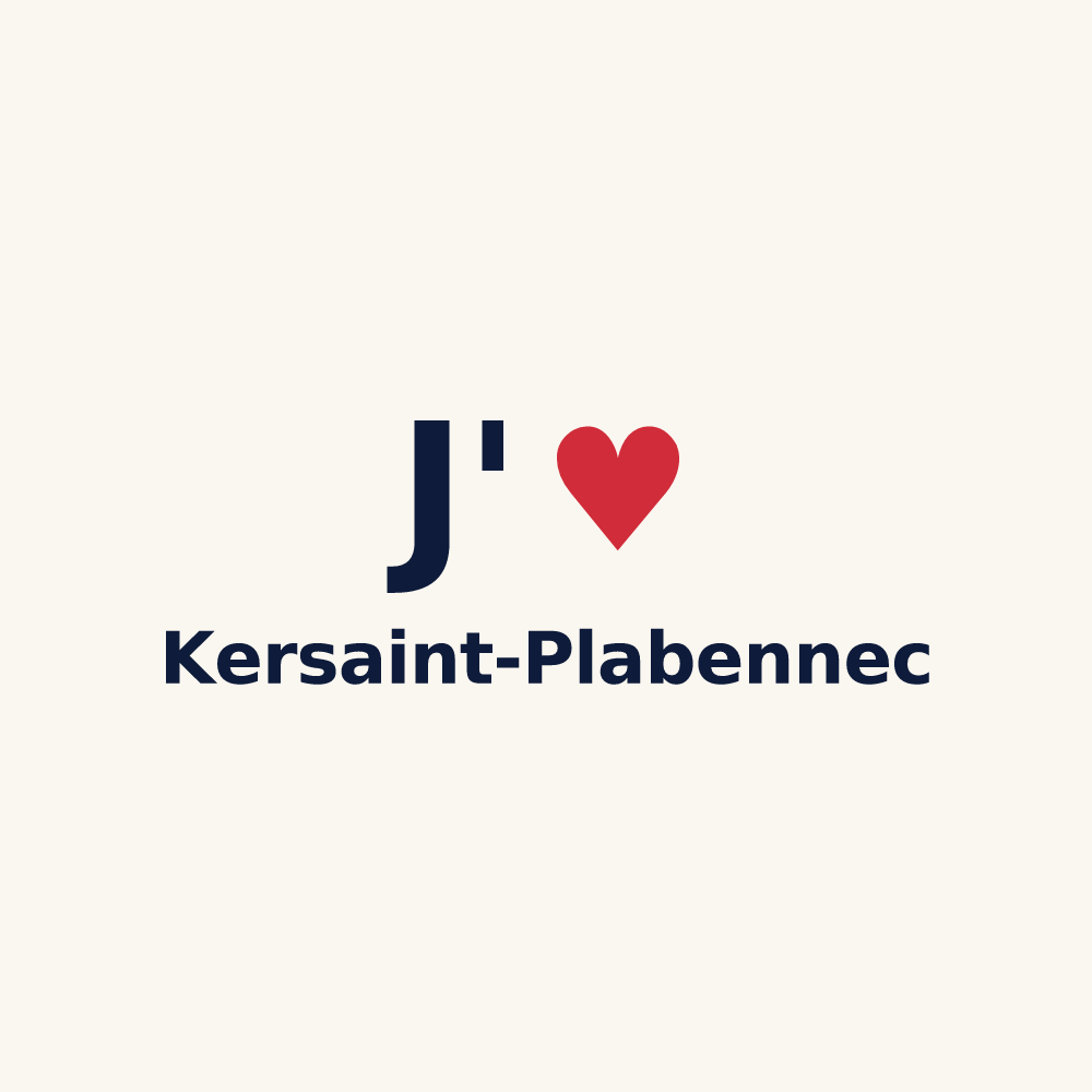Tasse personnalisée Kersaint-Plabennec — design J'aime Kersaint-Plabennec
