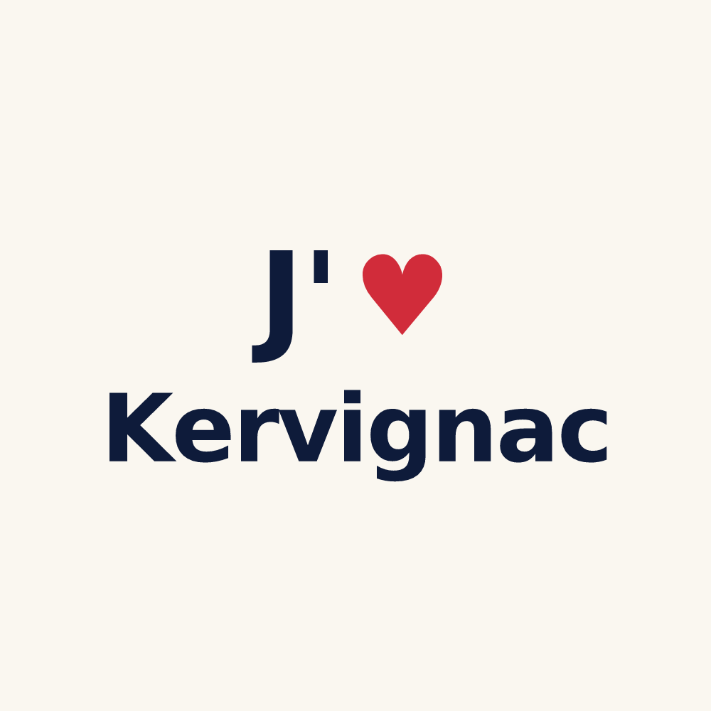 Tasse personnalisée Kervignac — design J'aime Kervignac