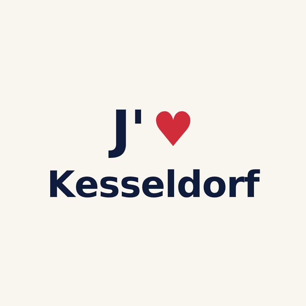 Tasse personnalisée Kesseldorf — design J'aime Kesseldorf