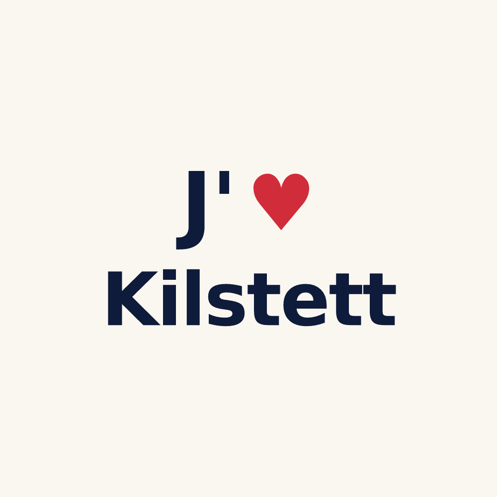 Tasse personnalisée Kilstett — design « J'aime Kilstett » imprimé sur la tasse