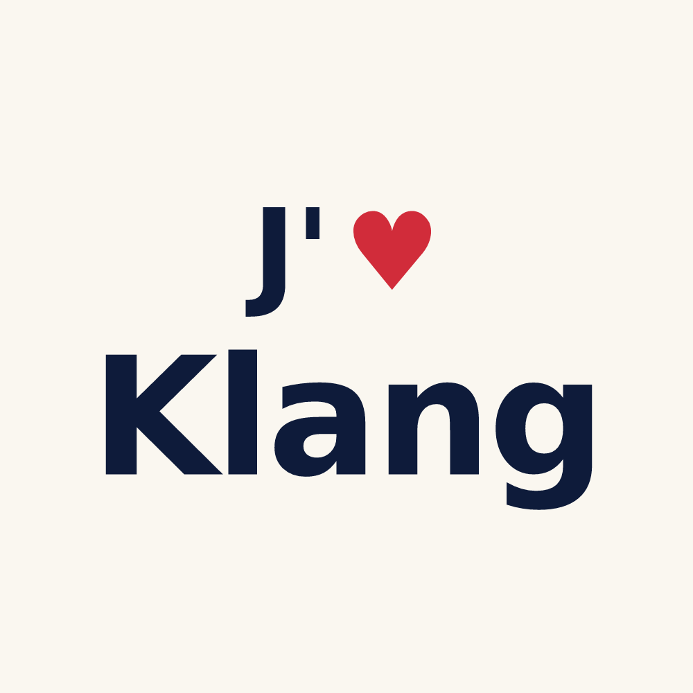 Tasse personnalisée Klang — design J'aime Klang