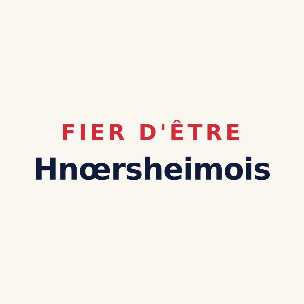 Tasse « Fier d'être Hnœrsheimois » — design pour Knœrsheim
