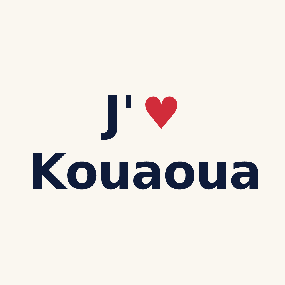 Tasse personnalisée Kouaoua — design J'aime Kouaoua