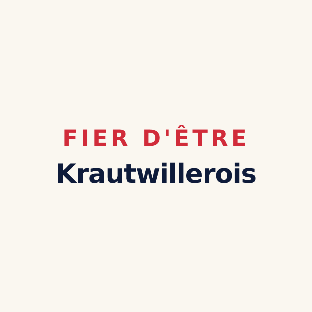 Tasse « Fier d'être Krautwillerois » — design pour Krautwiller