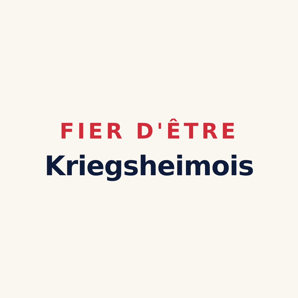 Tasse « Fier d'être Kriegsheimois » — design pour Kriegsheim