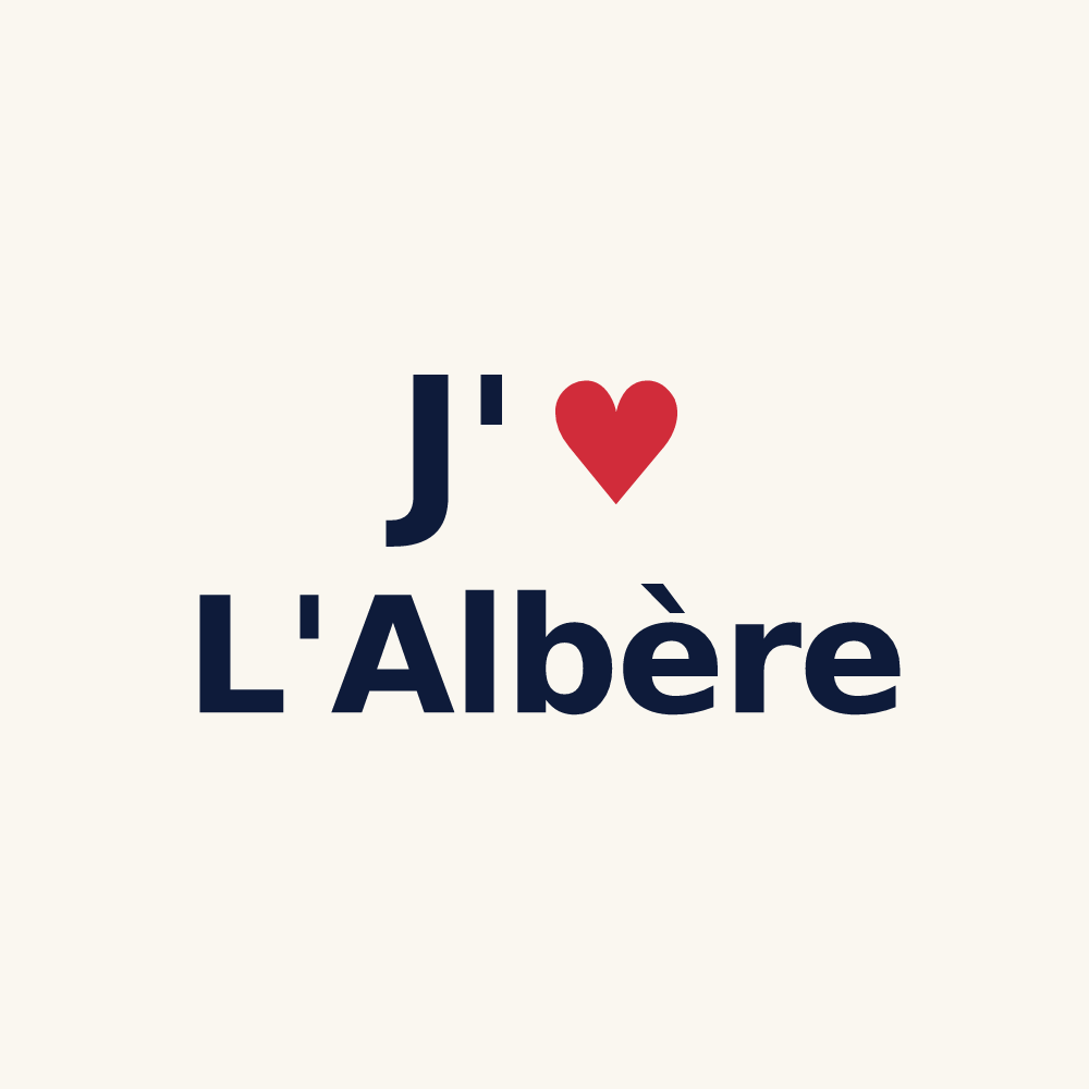 Tasse personnalisée L'Albère — design J'aime L'Albère
