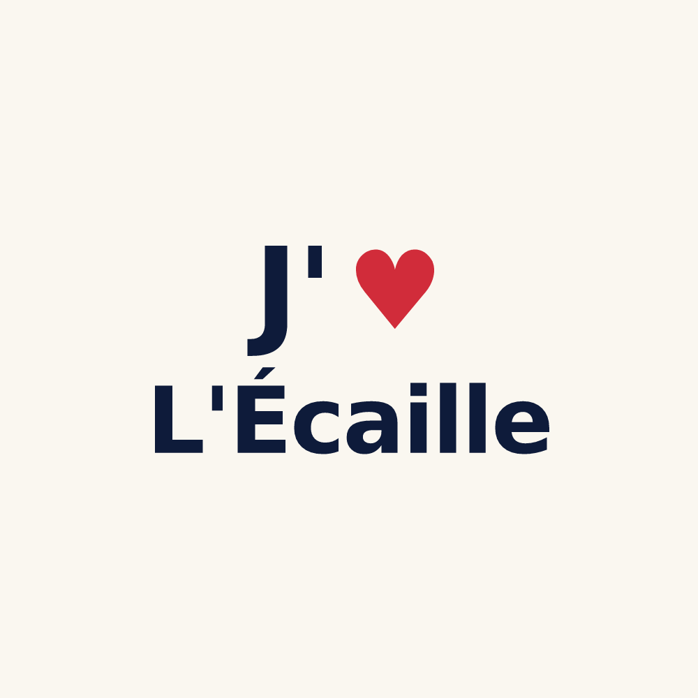 Tasse personnalisée L'Écaille — design J'aime L'Écaille