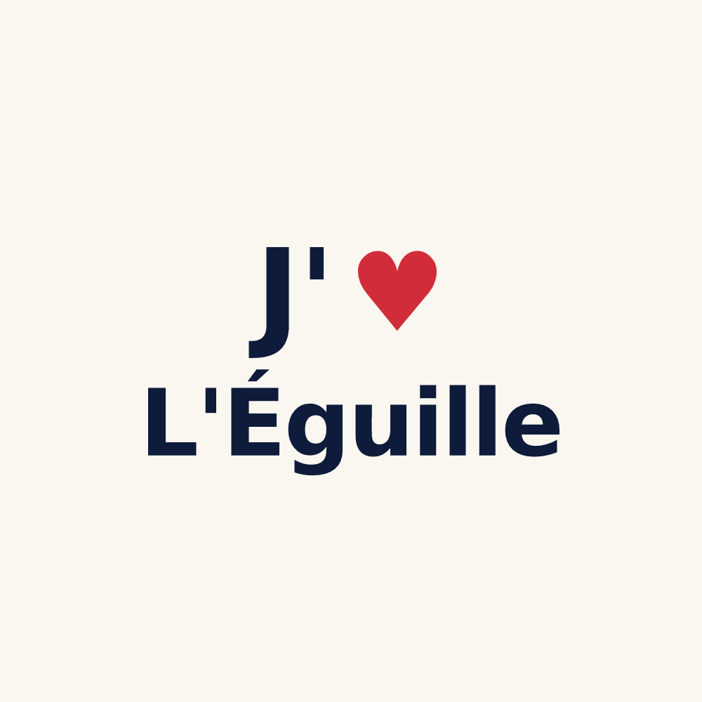 Tasse personnalisée L'Éguille — design J'aime L'Éguille