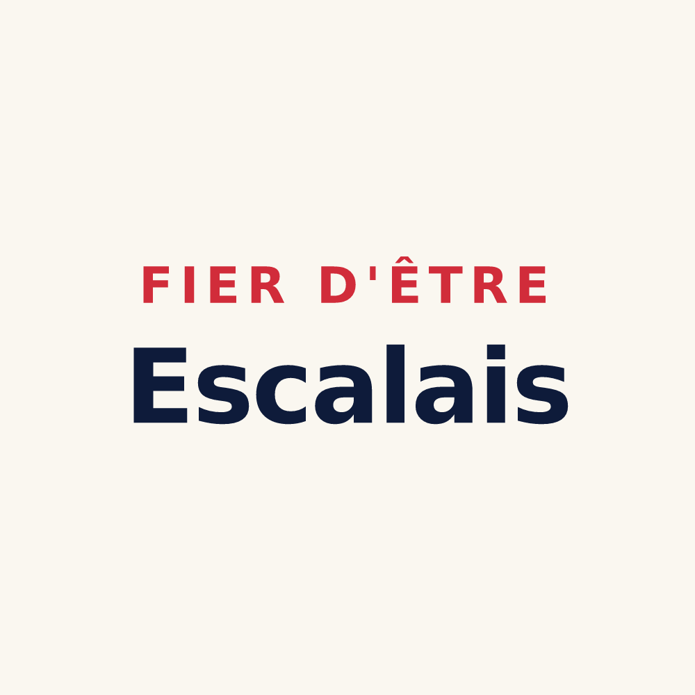 Tasse « Fier d'être Escalais » — design pour L'Escale