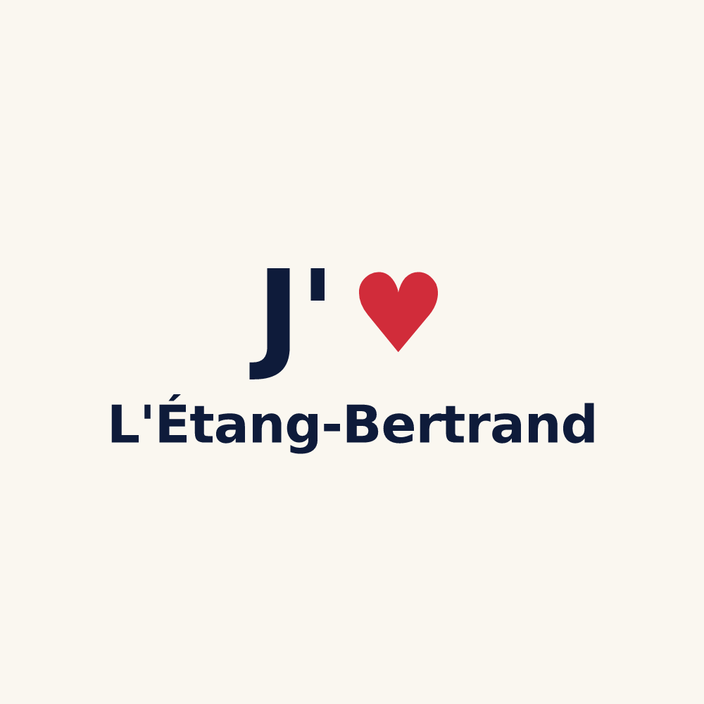 Tasse personnalisée L'Étang-Bertrand — design J'aime L'Étang-Bertrand